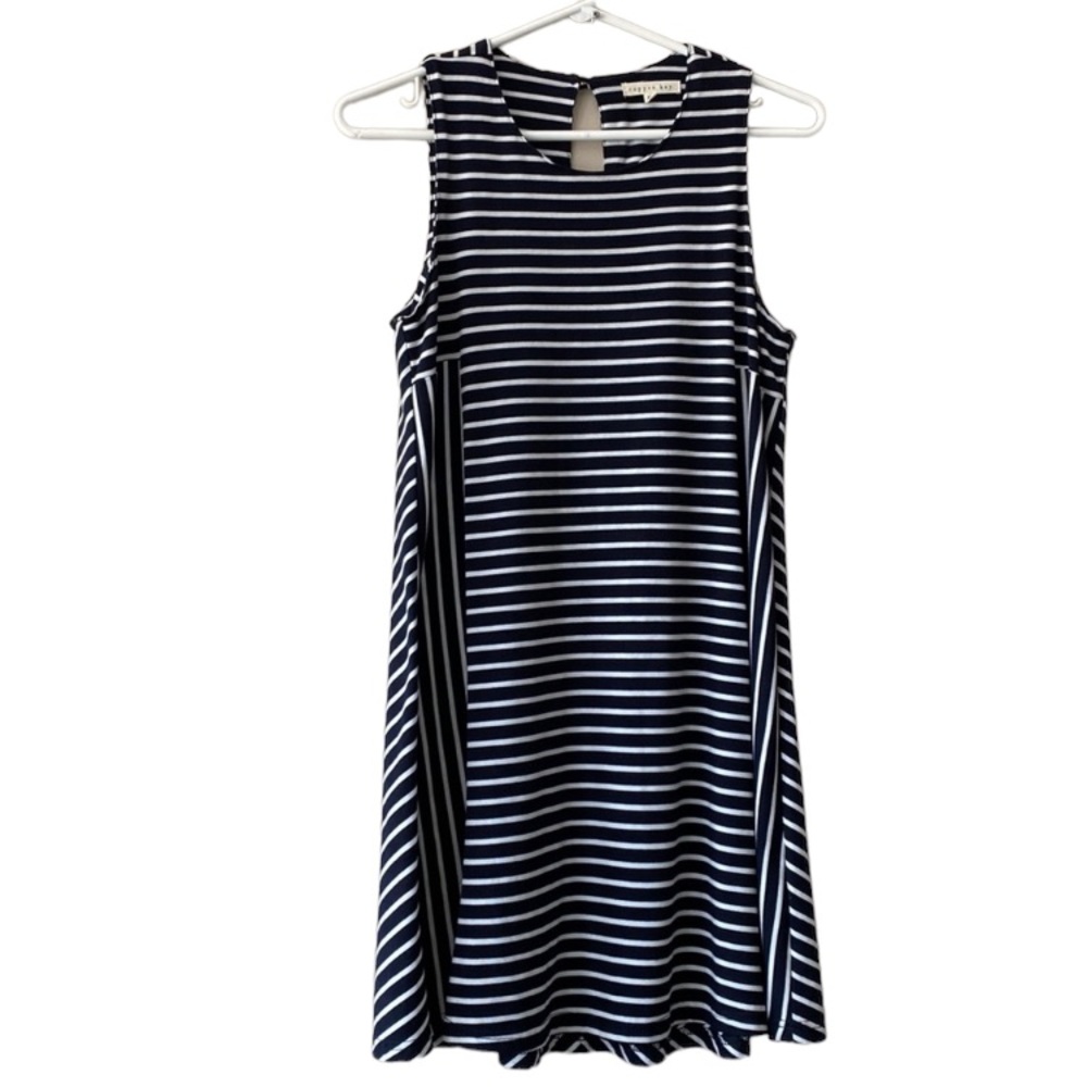Copper Key Sleeveless, Striped Mini Dress